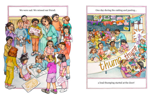 Nuzzles. Internal page spread. Watercolour, pen & ink. 19.05 cm x 23.5 cm. 2017 Nuzzles. Internal page spread. Watercolour, pen & ink. 19.05 cm x 23.5 cm. 2017