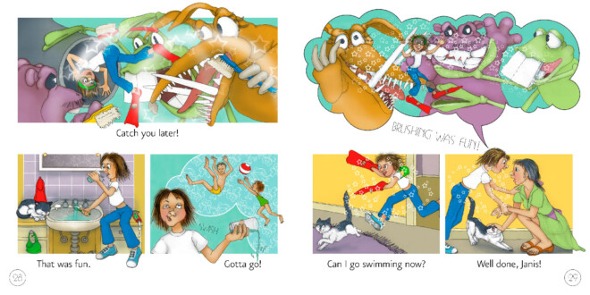 Nippers, Chompers, Grinders. Internal page spread. Digitally rendered. 21.6 cm x 21.6 cm. 2017 Nippers, Chompers, Grinders. Internal page spread. Digitally rendered. 21.6 cm x 21.6 cm. 2017