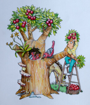 Nature Matters (Environment level 2). C Jakab & D Keystone. Coloured ink on paper. 15 cm x 17 cm. 1995 Nature Matters (Environment level 2). C Jakab & D Keystone. Coloured ink on paper. 15 cm x 17 cm. 1995