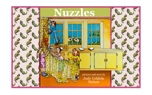Nuzzles. Front cover. Written and designed by author. Watercolour, pen & ink on paper. 36 pages. Independently published (print & digital versions). 2017. ISBN-13: 978-1520456546 Nuzzles. Front cover. Written and designed by author. Watercolour, pen & ink on paper. 36 pages. Independently published (print & digital versions). 2017. ISBN-13: 978-1520456546