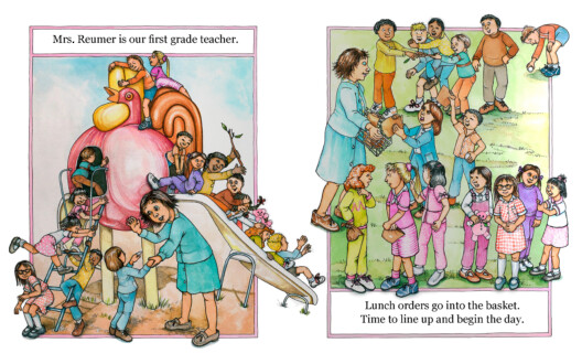 Nuzzles. Internal page spread. Watercolour, pen & ink. 2017 Nuzzles. Internal page spread. Watercolour, pen & ink. 2017