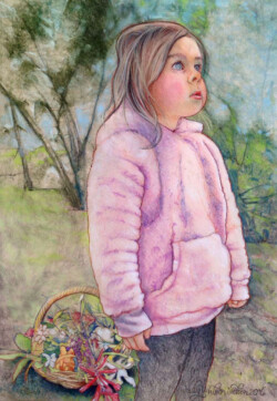 Girl in pink 1. Pastel drawing on paper. 42 cm x 59.4 cm. 2017 Girl in pink 1. Pastel drawing on paper. 42 cm x 59.4 cm. 2017