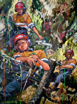 Westbury Clearfell Control 1 (the ties that bind). Acrylic paint on canvas. 55.8 cm x 76.2 cm. 2015 Westbury Clearfell Control 1 (the ties that bind). Acrylic paint on canvas. 55.8 cm x 76.2 cm. 2015