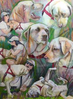 Stacey & Baxter. Acrylic paint on paper. 76 cm x 104 cm. 2021 Stacey & Baxter. Acrylic paint on paper. 76 cm x 104 cm. 2021