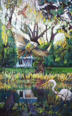 Reflections from Culzean Gardens 1, Westbury. Acrylic paint on canvas. 46 cm x 76 cm. 2020 Reflections from Culzean Gardens 1, Westbury. Acrylic paint on canvas. 46 cm x 76 cm. 2020