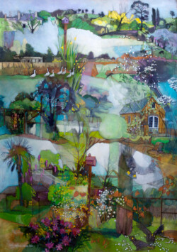 Composite Views from Artist’s Studio. Acrylic paint on paper. 76 cm x 104 cm. 2020 Composite Views from Artist’s Studio. Acrylic paint on paper. 76 cm x 104 cm. 2020