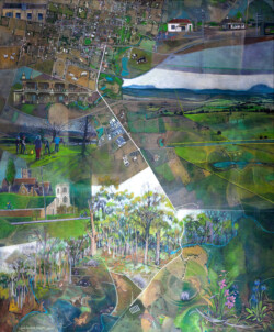 Westbury to Birralee, Displaced People or Animals? Acrylic paint on canvas. 112 cm x 137 cm. 2021 Westbury to Birralee, Displaced People or Animals? Acrylic paint on canvas. 112 cm x 137 cm. 2021
