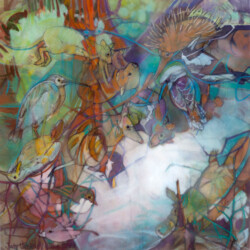 Hidden Faces of Nature’s Pleasure. Acrylic paint & pastel on paper. 45 cm x 45 cm. 2023 Hidden Faces of Nature’s Pleasure. Acrylic paint & pastel on paper. 45 cm x 45 cm. 2023