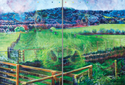 The Beef Commodity (diptych). Acrylic paint on canvas. 76 cm x 112 cm. 2015 The Beef Commodity (diptych). Acrylic paint on canvas. 76 cm x 112 cm. 2015