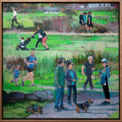 Westbury Park Run . Acrylic on canvas.60 cm x 60 cm. 2024 Westbury Park Run . Acrylic on canvas.60 cm x 60 cm. 2024
